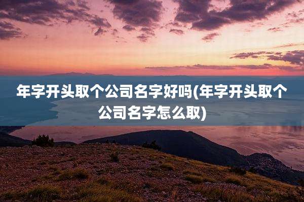 年字开头取个公司名字好吗(年字开头取个公司名字怎么取)