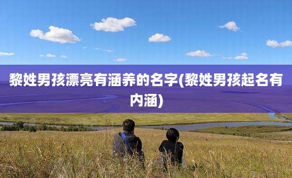 黎姓男孩漂亮有涵养的名字(黎姓男孩起名有内涵)
