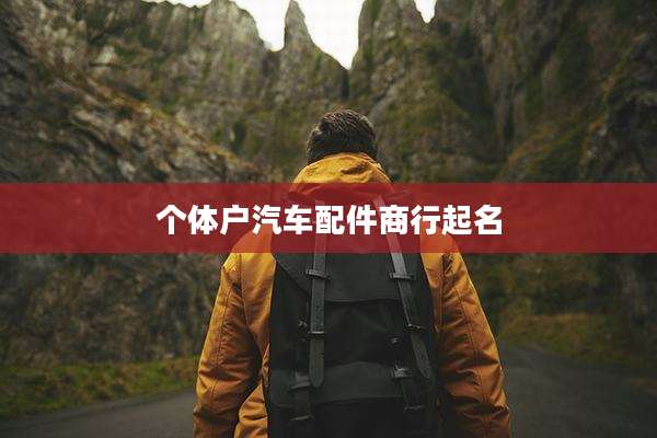 个体户汽车配件商行起名