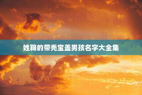 姓鞠的带秃宝盖男孩名字大全集
