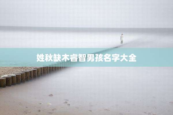 姓秋缺木睿智男孩名字大全