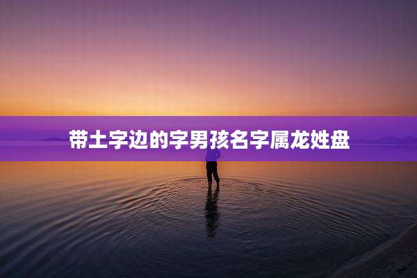 带土字边的字男孩名字属龙姓盘