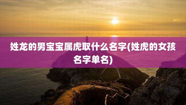 姓龙的男宝宝属虎取什么名字(姓虎的女孩名字单名)
