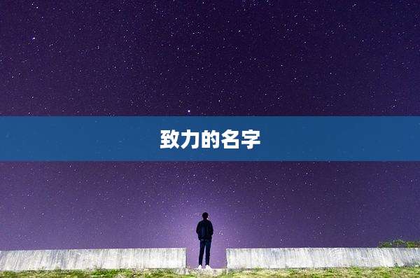 致力的名字