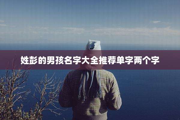 姓彭的男孩名字大全推荐单字两个字