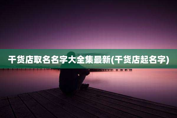 干货店取名名字大全集最新(干货店起名字)