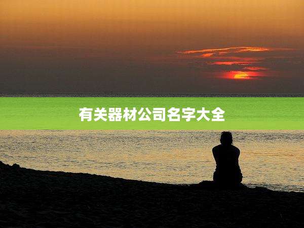 有关器材公司名字大全