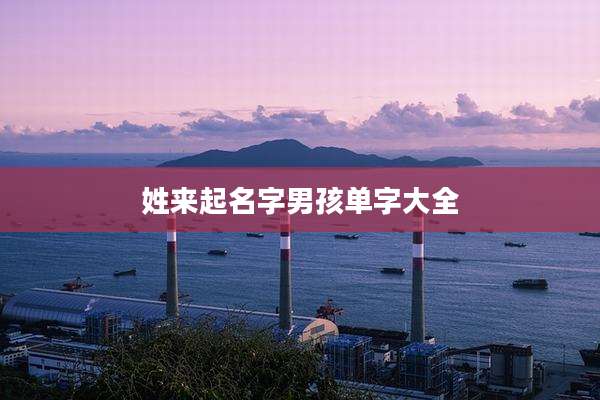 姓来起名字男孩单字大全