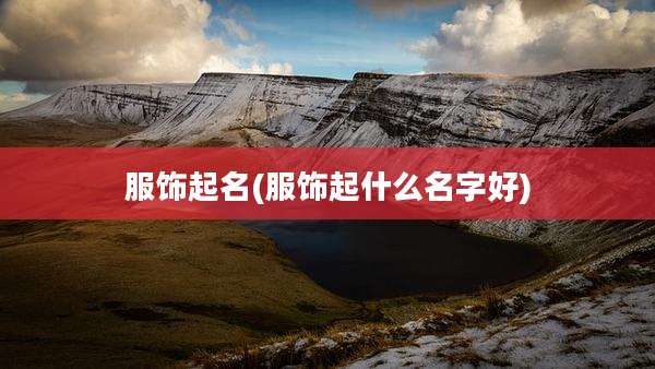 服饰起名(服饰起什么名字好)