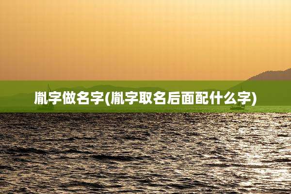 胤字做名字(胤字取名后面配什么字)