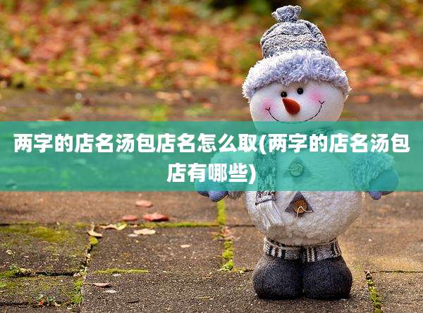 两字的店名汤包店名怎么取(两字的店名汤包店有哪些)