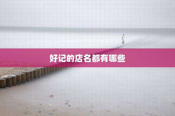 好记的店名都有哪些