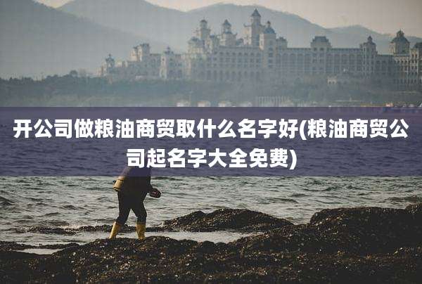 开公司做粮油商贸取什么名字好(粮油商贸公司起名字大全免费)