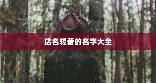 店名轻奢的名字大全