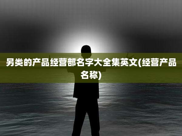另类的产品经营部名字大全集英文(经营产品名称)