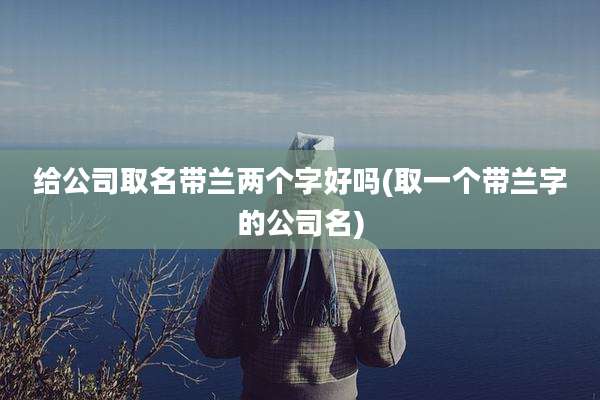 给公司取名带兰两个字好吗(取一个带兰字的公司名)
