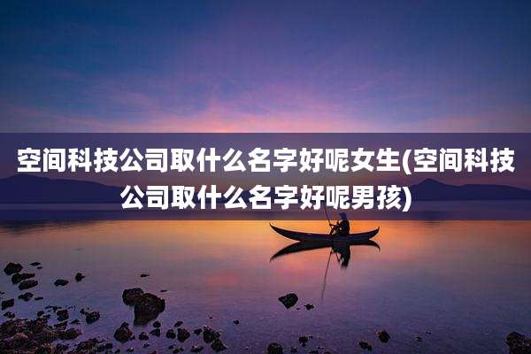 空间科技公司取什么名字好呢女生(空间科技公司取什么名字好呢男孩)