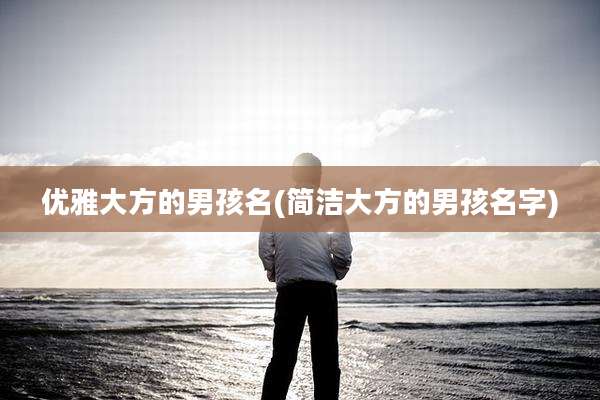 优雅大方的男孩名(简洁大方的男孩名字)