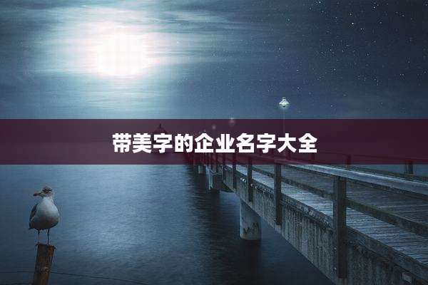 带美字的企业名字大全