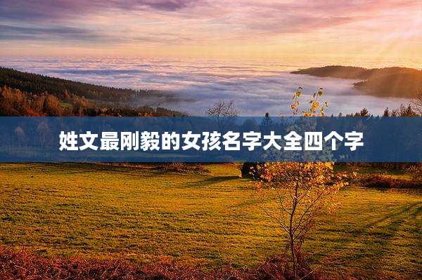 姓文最刚毅的女孩名字大全四个字