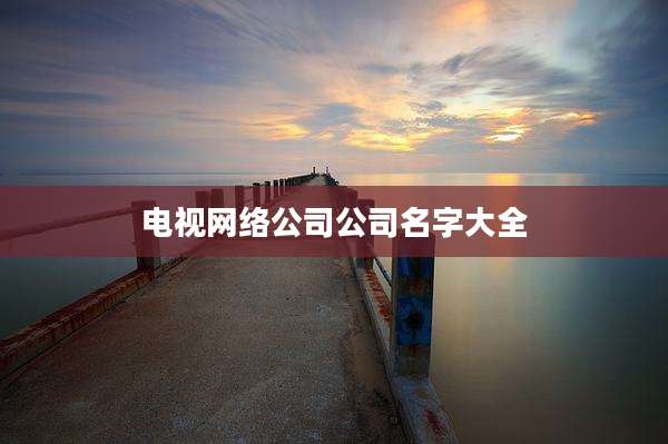 电视网络公司公司名字大全