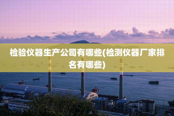 检验仪器生产公司有哪些(检测仪器厂家排名有哪些)