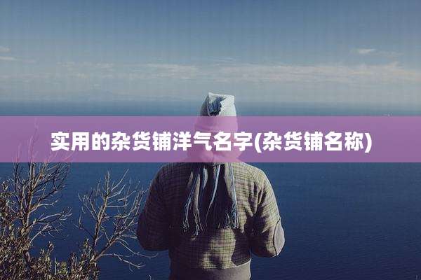 实用的杂货铺洋气名字(杂货铺名称)