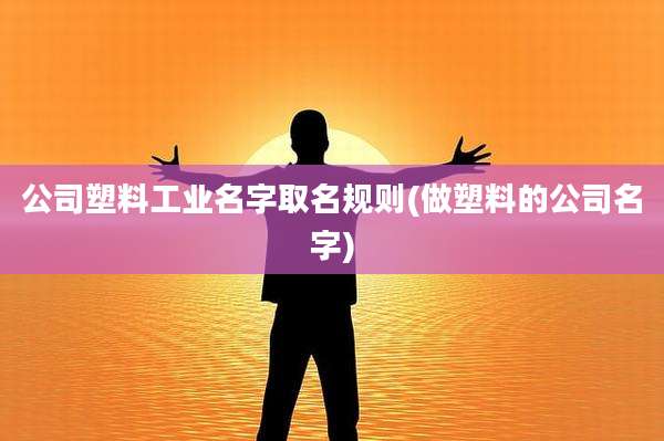 公司塑料工业名字取名规则(做塑料的公司名字)