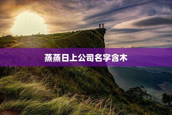 蒸蒸日上公司名字含木