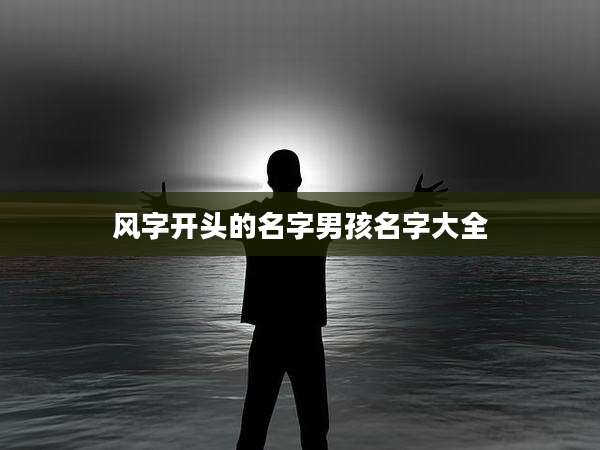 风字开头的名字男孩名字大全