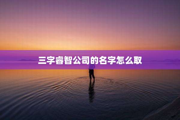 三字睿智公司的名字怎么取