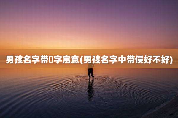 男孩名字带杺字寓意(男孩名字中带俣好不好)