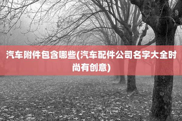 汽车附件包含哪些(汽车配件公司名字大全时尚有创意)