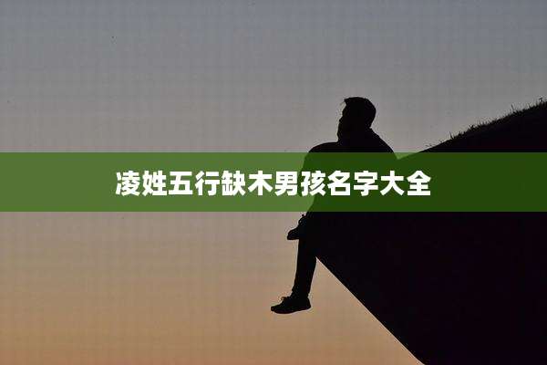 凌姓五行缺木男孩名字大全