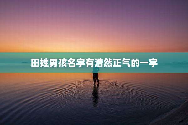 田姓男孩名字有浩然正气的一字