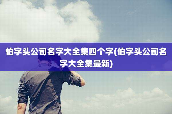 伯字头公司名字大全集四个字(伯字头公司名字大全集最新)