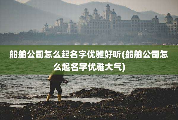 船舶公司怎么起名字优雅好听(船舶公司怎么起名字优雅大气)