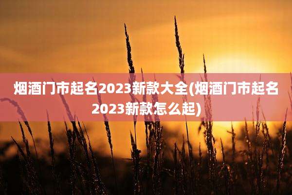 烟酒门市起名2023新款大全(烟酒门市起名2023新款怎么起)