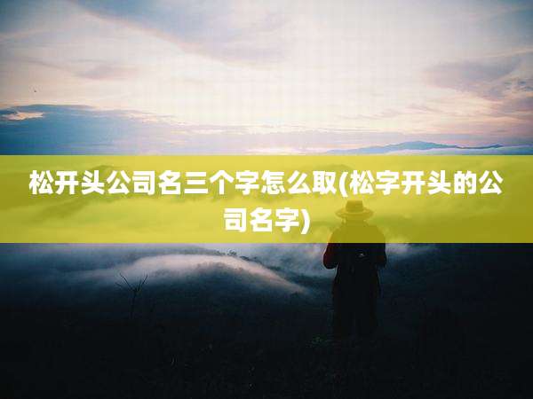 松开头公司名三个字怎么取(松字开头的公司名字)