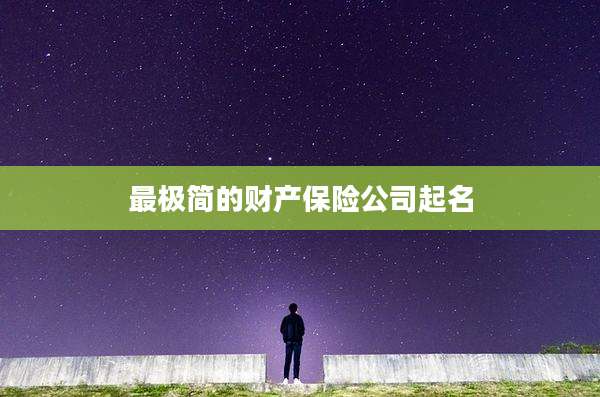 最极简的财产保险公司起名