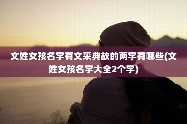 文姓女孩名字有文采典故的两字有哪些(文姓女孩名字大全2个字)