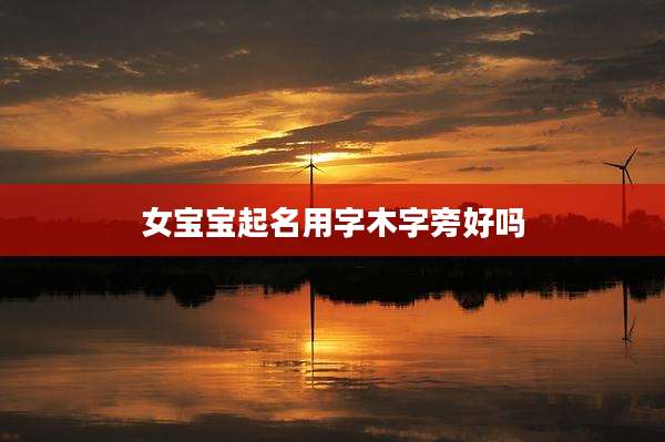 女宝宝起名用字木字旁好吗
