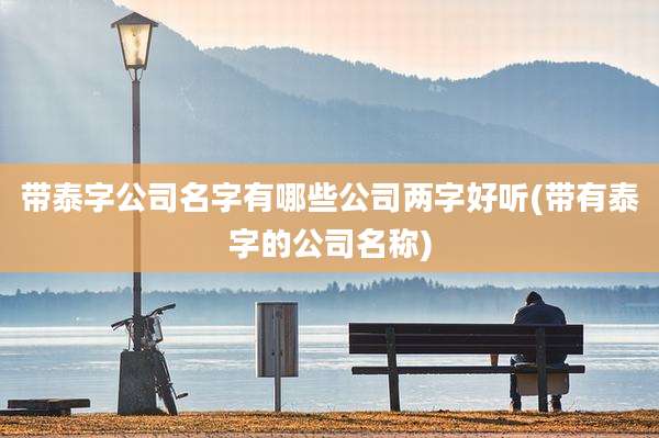 带泰字公司名字有哪些公司两字好听(带有泰字的公司名称)