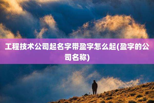 工程技术公司起名字带盈字怎么起(盈字的公司名称)