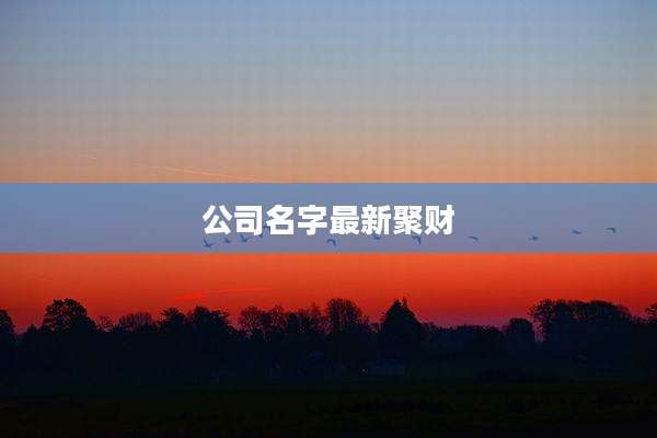 公司名字最新聚财