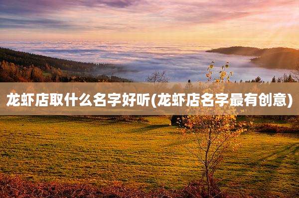 龙虾店取什么名字好听(龙虾店名字最有创意)