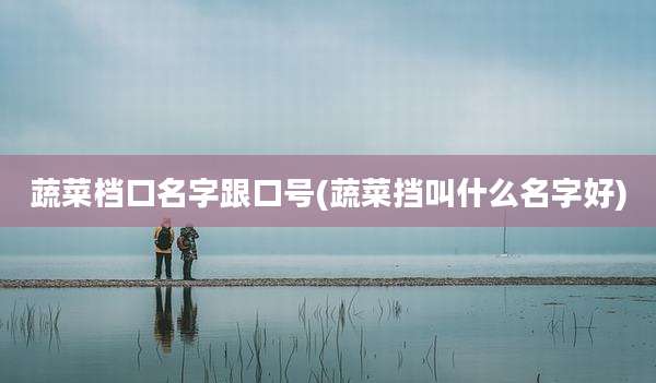 蔬菜档口名字跟口号(蔬菜挡叫什么名字好)