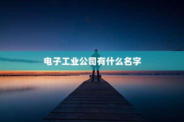 电子工业公司有什么名字