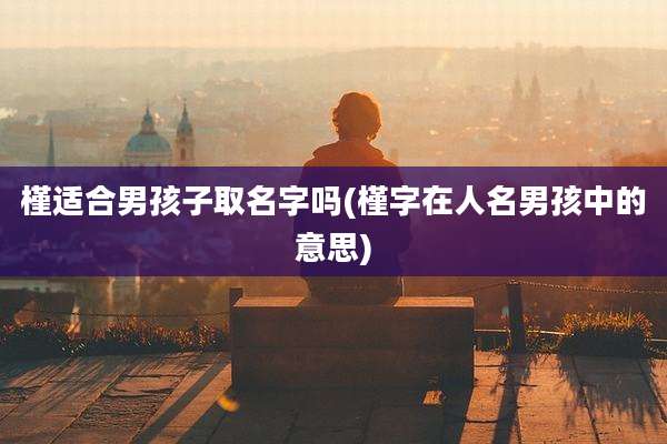 槿适合男孩子取名字吗(槿字在人名男孩中的意思)