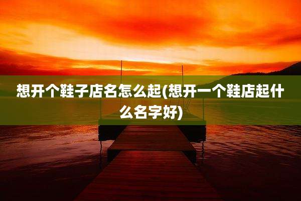 想开个鞋子店名怎么起(想开一个鞋店起什么名字好)